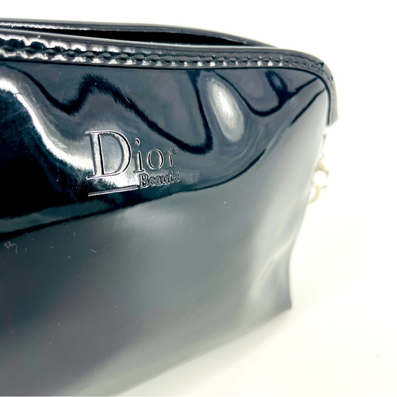 Dior Handbags - DIOR- Black Patent Leather Cosmetic Case